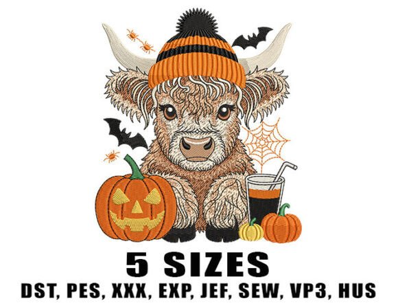 Charming Highland Cow for Fall Merch