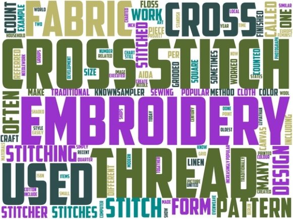 Cross Stitch Wordart Background: A Vibrant Addition