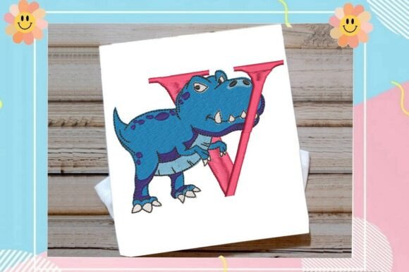 Dinosaur Monogram Alphabet Letter V Review