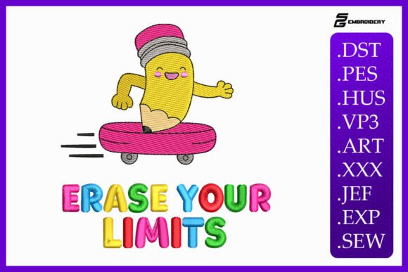 Erase Your Limits: A Charming Embroidery Design