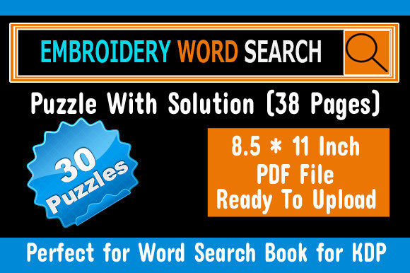 Exploring Embroidery Word Search Puzzle for KDP