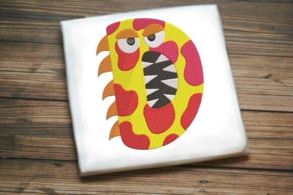 Fun Monster Alphabet Letter D: A Vibrant Design