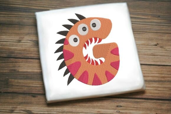 Fun Monster Alphabet Letter G: A Playful Embroidery Design