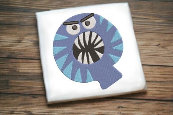Fun Monster Alphabet Letter Q: A Quirky Embroidery Delight
