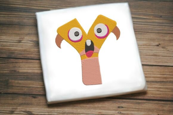 Fun Monster Alphabet Letter Y: A Festive Embroidery Gem