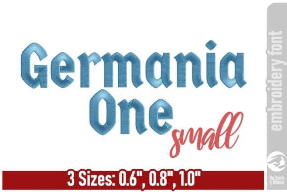 Germania One Gothic Blackletter Embroidery Font