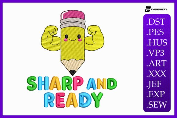 Sharp and Ready Baby Quote: A Bold Embroidery Choice