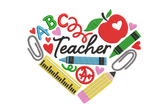 Teacher Heart – School Supplies Design Review