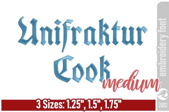 Unifraktur Cook Embroidery Font - A Bold Holiday Choice